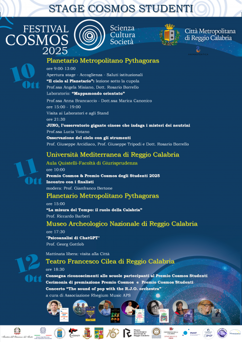 Stage Premio Cosmos Studenti Festival Cosmos 2025